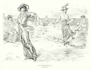 Naše neprobádané pobřeží, Velmi nebezpečné (litografie) od Charles Dana Gibson