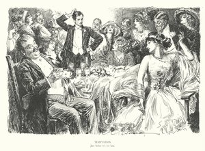 Pokušení, Těsně předtím, než bude pozdě (litografie) od Charles Dana Gibson