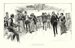Salony v New Yorku (litografie) od Charles Dana Gibson