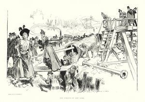 Ulice New Yorku (litografie) od Charles Dana Gibson