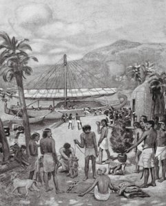 Rané obchodování v Egyptě (litografie) od Charles Daniel Ward
