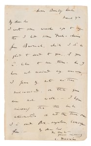 Podepsaný autogram od Charles Darwin