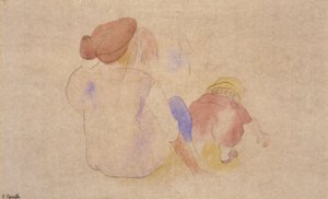 (Žena s dítětem v červeném obleku) od Charles Demuth