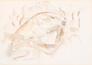Bermudy: Střechy skrz stromy od Charles Demuth