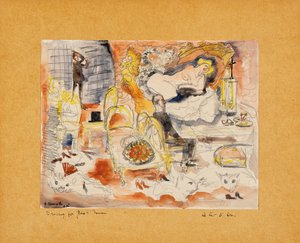 Hrabě Muffat objevuje Nanu s markýzem de Chouard od Charles Demuth