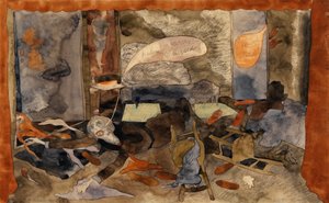 Smrt hraběnky Gerschutz Lulu (wc na papíře) od Charles Demuth