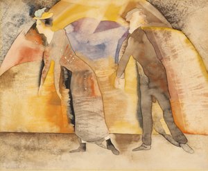 In Vaudeville: Žena a muž na jevišti od Charles Demuth