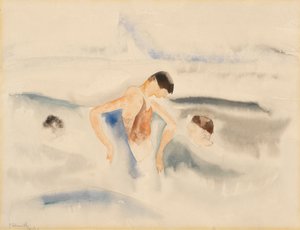 Tři postavy ve vodě (wc na papíře) od Charles Demuth