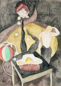 Dva akrobatští žongléři, 1916 (wc na papíře) od Charles Demuth