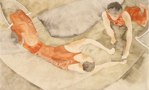 Dva hraběcí umělci v červeném od Charles Demuth