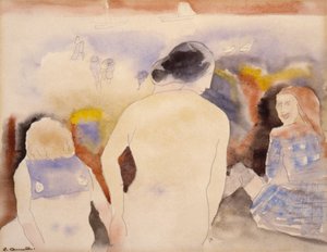 Bez názvu (Žena s černými vlasy a dvěma dětmi) od Charles Demuth