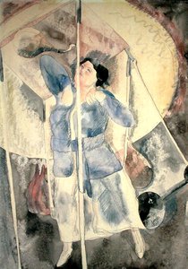 Žena s boxovacím pytlem (akvarel na papíře) od Charles Demuth