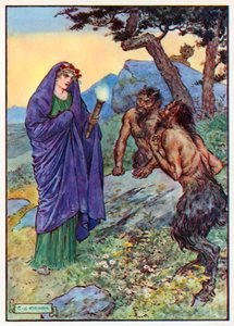 Ceres se ptá po své dceři (barevná litografie) od Charles Edmund (after) Brock