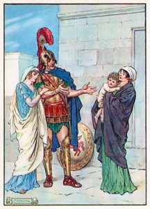 "Vztáhl ruce ke svému miláčkovi" (barevná litografie) od Charles Edmund (after) Brock