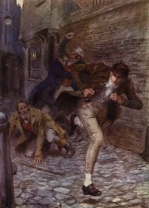 Ilustrace pro The Amateur Gentleman od Jefferyho Farnola (barevné lito) od Charles Edmund (after) Brock