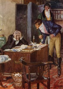 Ilustrace pro The Amateur Gentleman od Jefferyho Farnola (barevné lito) od Charles Edmund (after) Brock