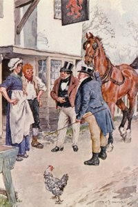 Ilustrace k Pickwickovým novinám od Charlese Dickense (barevná litografie) od Charles Edmund (after) Brock