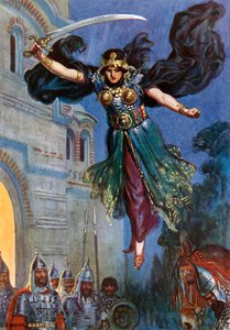 "Všichni znehybněli na místě, kde stáli" (barevná litografie) od Charles Edmund (after) Brock