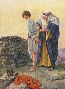 Abraham sváže Izáka jako oběť od Charles Edmund Brock