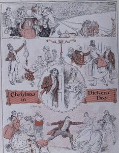 Vánoce na Dickensův den od Charles Edmund Brock