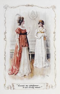 "Omluvte mé zasahování, bylo to myšleno laskavě", Georgina Darcy Elizabeth Bennetové, ilustrace k "Pýcha a předsudek" od Jane Austenové