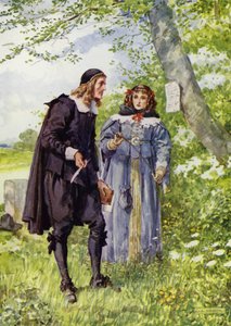 George Herbert, Na cestě do Bemertonu (barevné lito) od Charles Edmund Brock