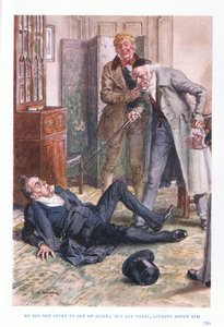 Nenabídl se, že znovu vstane, ale ležel a rozhlížel se kolem sebe od Charles Edmund Brock
