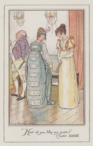 Ilustrace pro Emmu od Jane Austenové (barevné lito) od Charles Edmund Brock