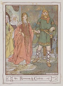 Ilustrace pro Ivanhoe od Sira Waltera Scotta (barevné lito) od Charles Edmund Brock