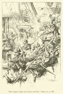 Ilustrace pro Westward Ho! Charles Kingsley (rytina) od Charles Edmund Brock