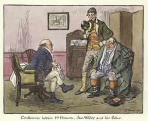 Ilustrace pro Pickwick Papers od Charles Edmund Brock