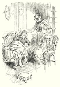 Zprávy o bitvě (litho) od Charles Edmund Brock