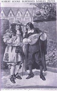 Robert Hooke překvapuje Samuela Pepyse od Charles Edmund Brock