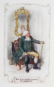 Poslán jeho dcerou, aby oznámila své zasnoubení, ilustrace z 