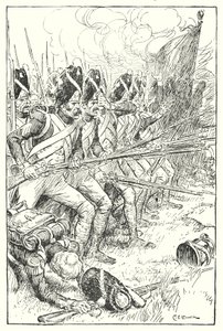 Francouzská garda u Waterloo (litho) od Charles Edmund Brock
