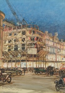 Výstavba nové budovy pro Bourne a Hollingsworth, Oxford Street, Londýn od Charles Edward Dixon