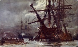 Cutting of the Hermiona (Retribution), 1799 od Charles Edward Dixon