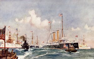 Vlajková loď Crescent v Bar Harbour, 1900