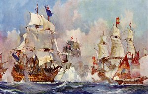 Princ George v bitvě u Malagy, 1704