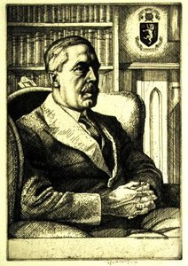 Portrét sira Cyrila Norwooda (1875-1956) 1932 (lept)