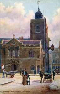 All-Hallows-by-the-Tower, Londýn od Charles Edwin Flower