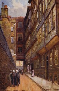 Middle Temple Lane, Londýn od Charles Edwin Flower