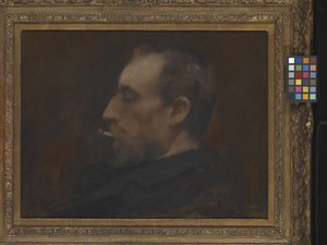 Portrét muže (olej na dřevě) od Charles Emile Auguste Carolus Duran