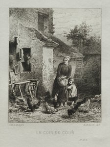 Roh dvora od Charles Emile Jacque