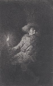 Muž v jeskyni, 1842. od Charles Emile Jacque