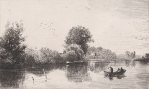 Bords-de-la-Marne, ca. 1862. od Charles Emile Jacque