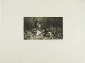 Kuřata v pelechu od Charles Emile Jacque