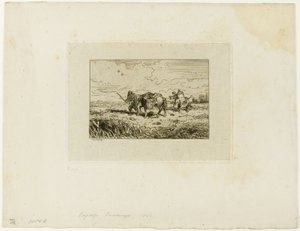 Přechod přes most od Charles Emile Jacque