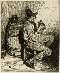 Pijan od Charles Emile Jacque