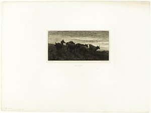 Večer od Charles Emile Jacque